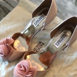 Badgley Mischka Pink Flower Heels